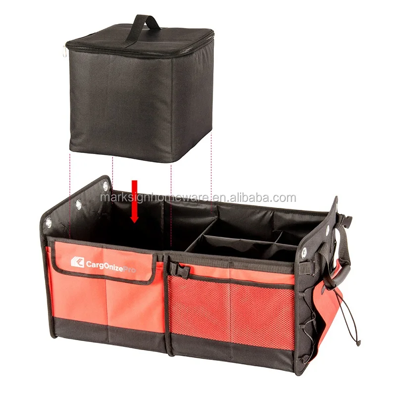 Adjustable Compartment Premium Quality Car Trunk Organizer with Cooler Bag