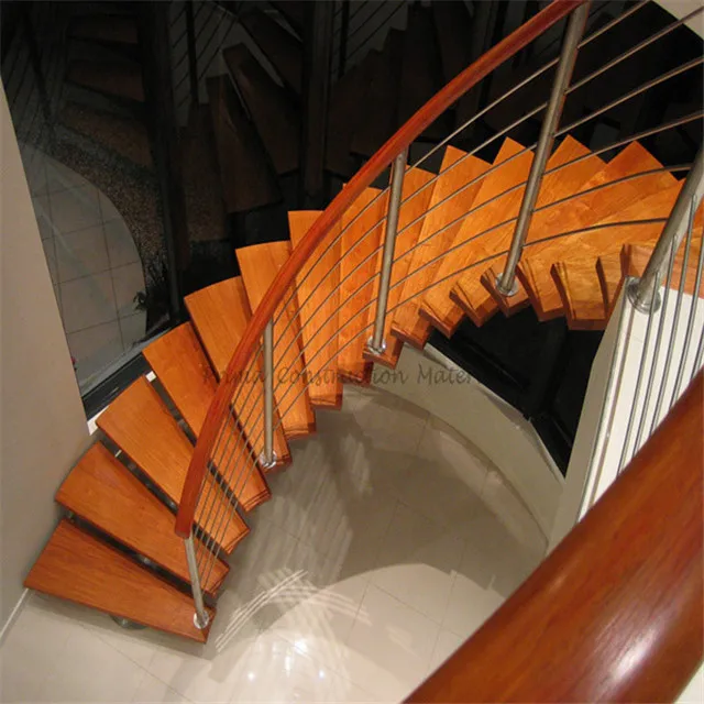 Home Design Interior Staircase Modern Curved Timber Steel Stair
