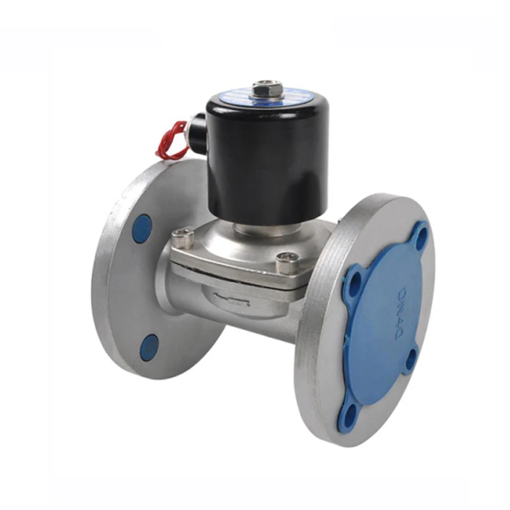 COVNA DN100 4 inch 2 Way 24 Volt Normally Closed Diaphragm Solenoid Valve Gas Stainless Steel Flange Solenoid Valve