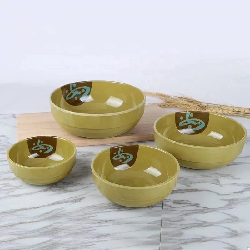Melamine korean noodle soup rice bowl sets