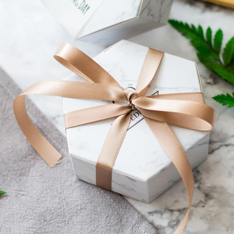 
Retail personalized marbling wedding favors paper box for sale 