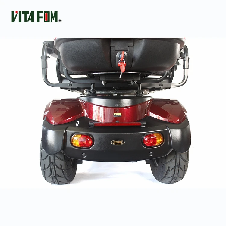 Stable Red New Energy Electric Scooter 1300W Long Range Electric Golf Cart Four Wheeled with Basket and Ceiling