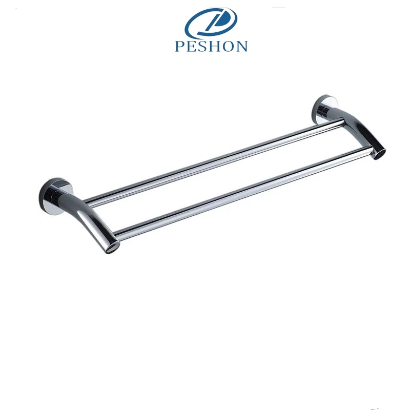 Хорошее Качество настенный роскошная ванная комната латунь двойная вешалка для полотенец