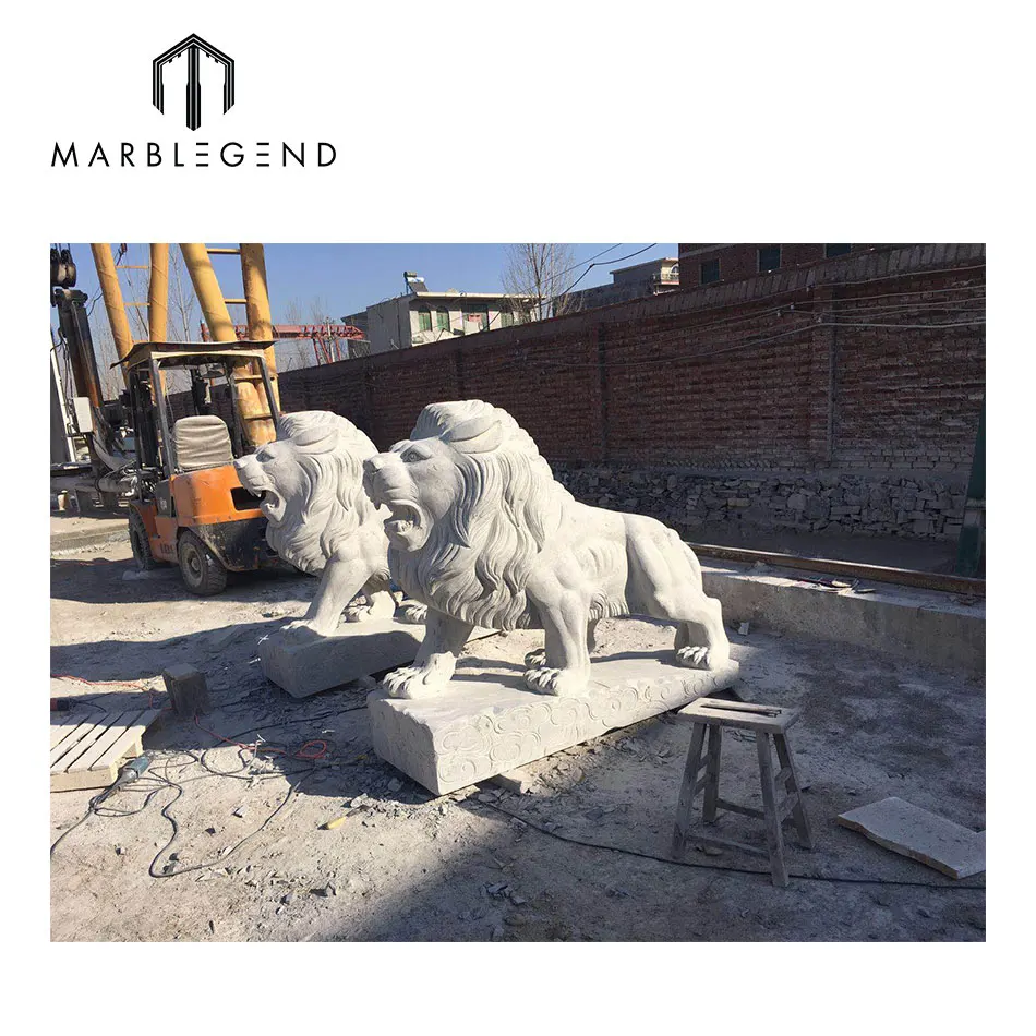 Garden handcarved life size lion statue molds