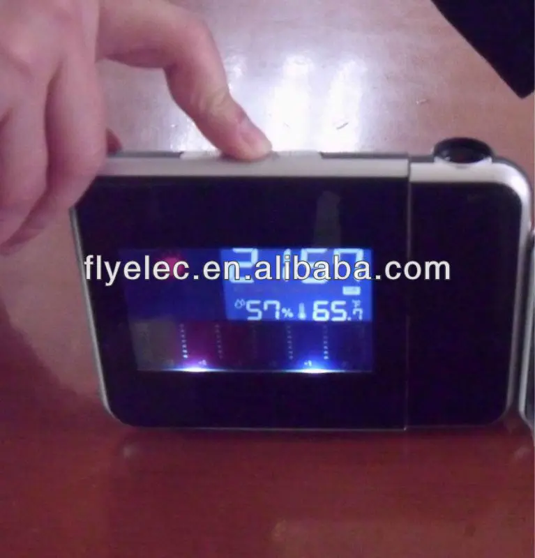 2024 Digital calendar weather station time temperature  projection table alarm digital clock