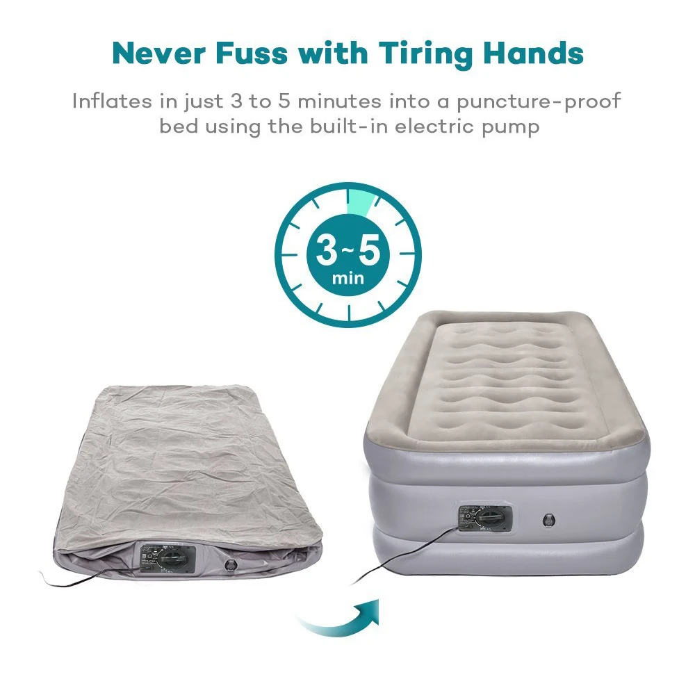 Mirakey Basic Raised Air Mattress airbed house use queen size custom air bed custom inflatable bed with electric pump