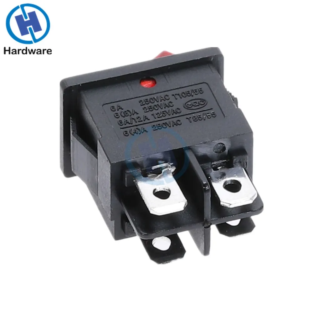 Kcd1 Boat Car Rocker Switch 6a 10a 250v 125v Ac On Off On