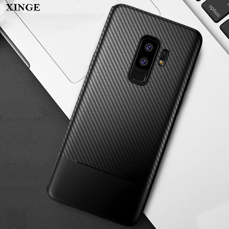 2018 New Custom Soft Carbon Fiber Pattern Phone Case Cases for Samsung Galaxy S9 S9 Plus