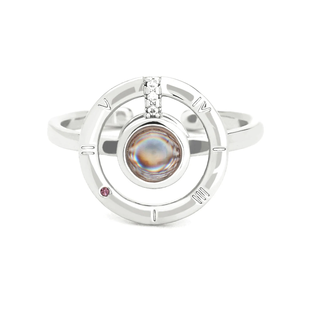 New coming unique design copper ring 100 languages I love you projection design ring