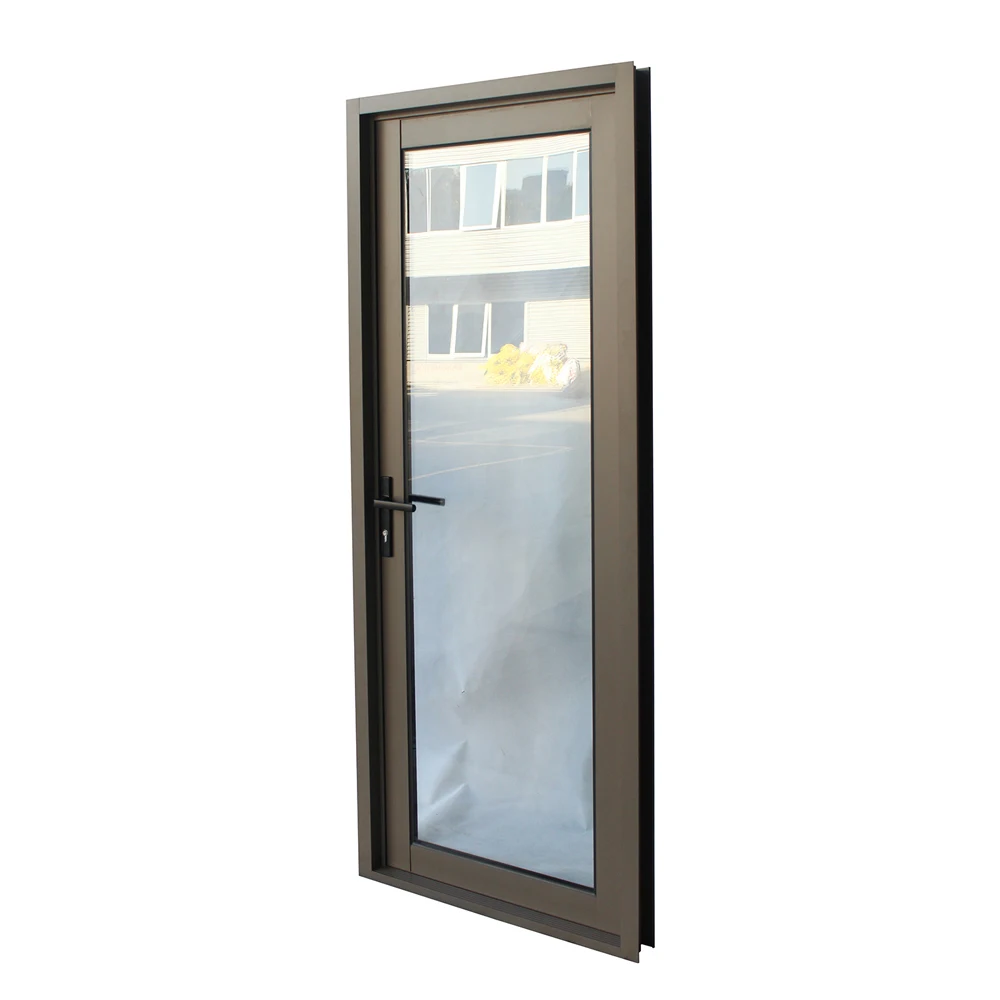 
Thermal break aluminum double glass exterior hinge doors designs 