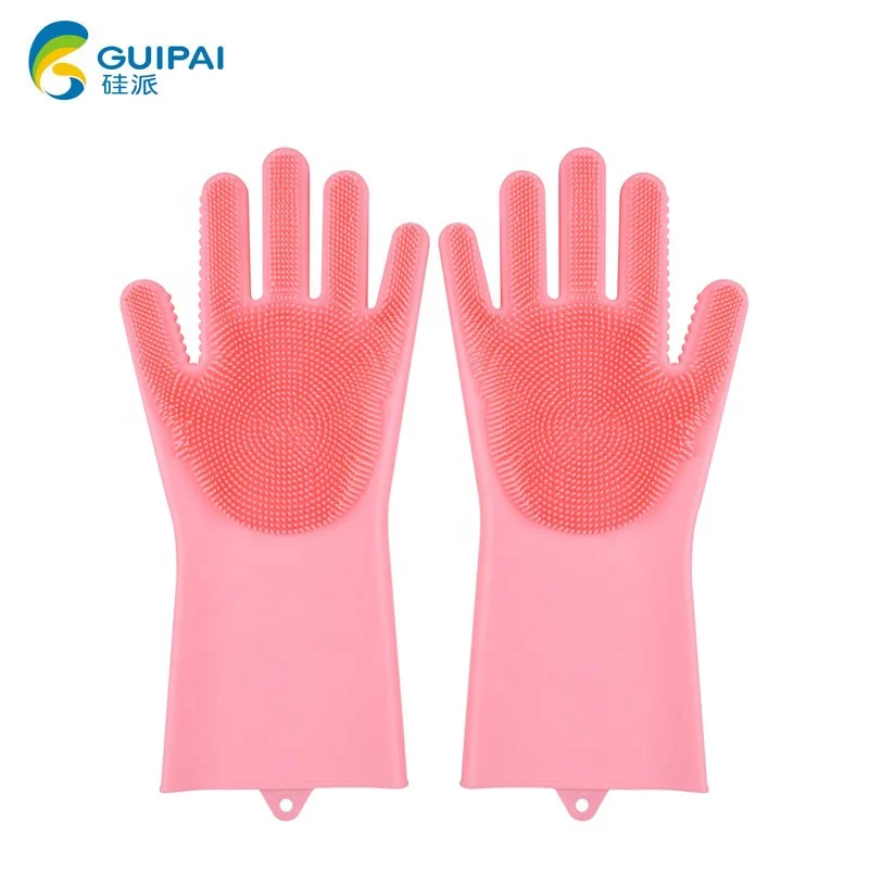 Large Magic Silicone Cleaning Gloves for Kitchen Bathroom Cleaning, Pet Hair Care, Car Washing