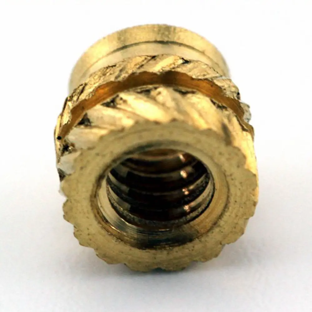 High Precision Knurled Brass Micro Welding Nut Threaed Insert For Plastic