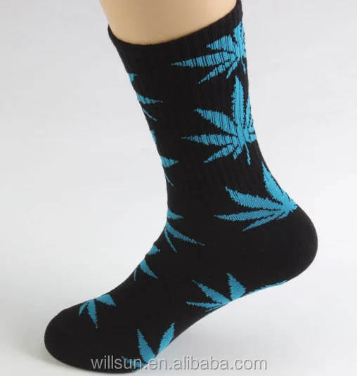 
Men Women wholesale Maple leaf socks Weed Plantlife Hemp Skateboard hip-hop socks customized logo 