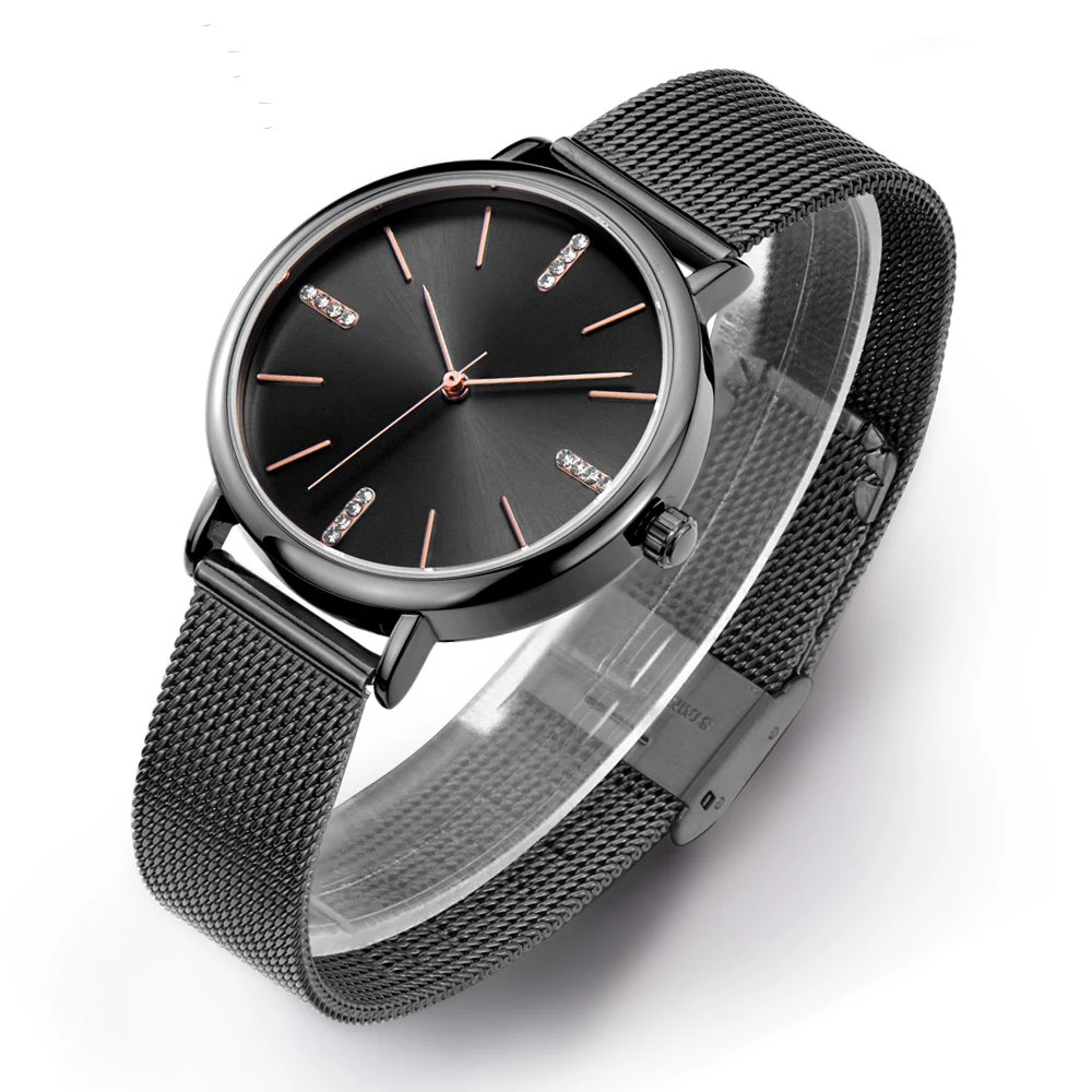 KD Terner Quartz Watch Price Japan Movt Stainless Steel Back sr626sw Black Round Dial Chronograph Minimalist Watch