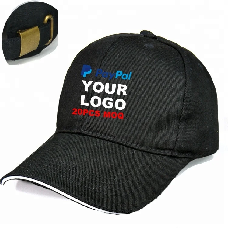 Print and hang tags embroidery logo 20 pcs order quantity custom baseball cap