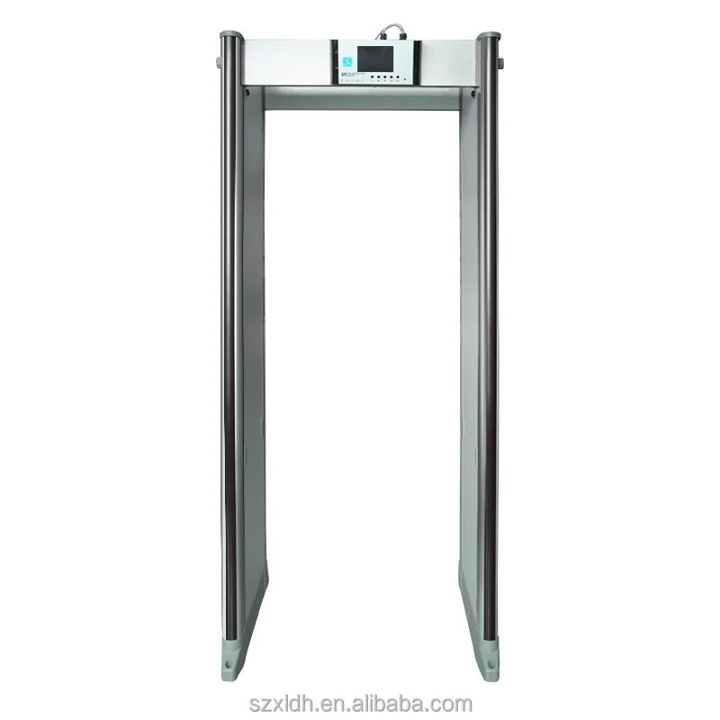 
7 inch LCD display 24 detecting zones best price walk through door frame body scanning metal detector 