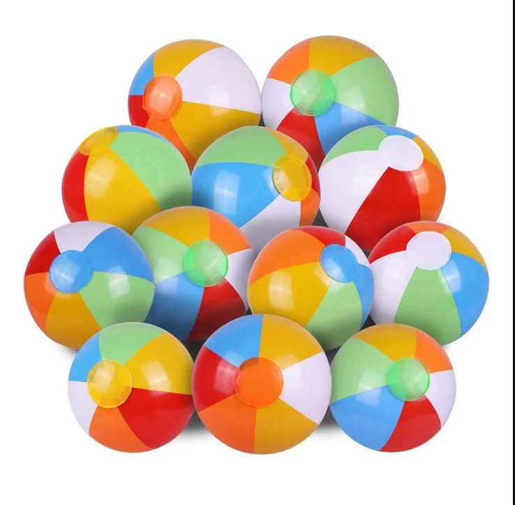 Wholesale and custom PVC colorful Pool Party Favors Summer Water Toy 35cm inflatable beach ball