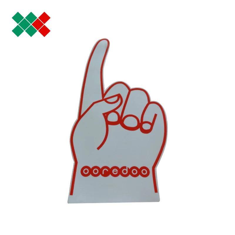
Promotional big custom shocker eva foam finger cheering hands OK shape printed foam hand with logo 