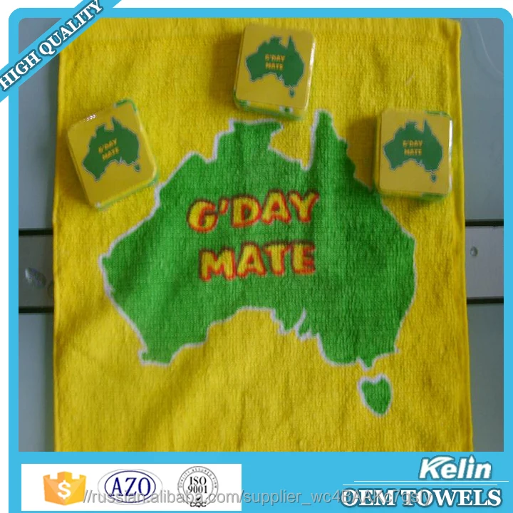 New Year 2016 promotional items silk screen printing compressed gift towels