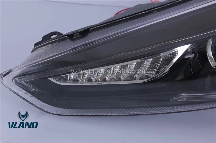 China VLAND Factory For Car Headlamp For Fous 2015 2016 2017 2018 LED Headlight Moving Signal For Fous Demon Eye Plug And Play