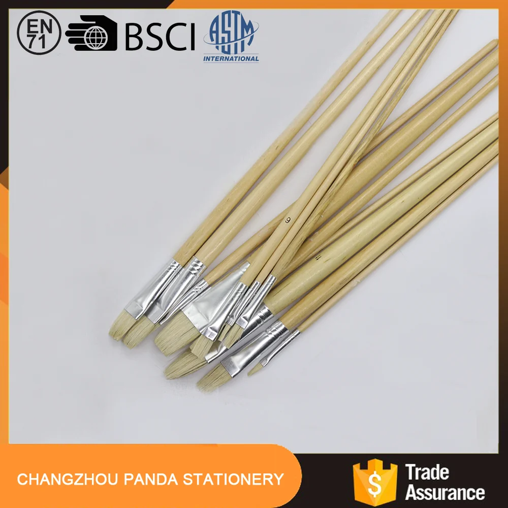 579 natural wood long handle artist brush on sale from Jiangsu