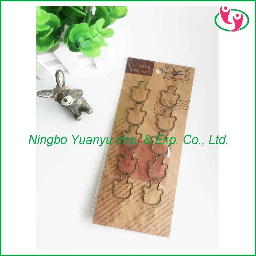 
Quality Novelty Animal Shaped Antique brass Bronze Paper Clips 