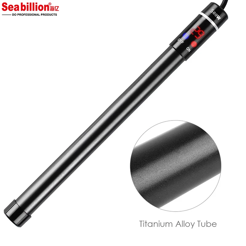 Seabillion 2018 New Titanium Submersible Aquarium Heater With Electronic Thermostat 500W
