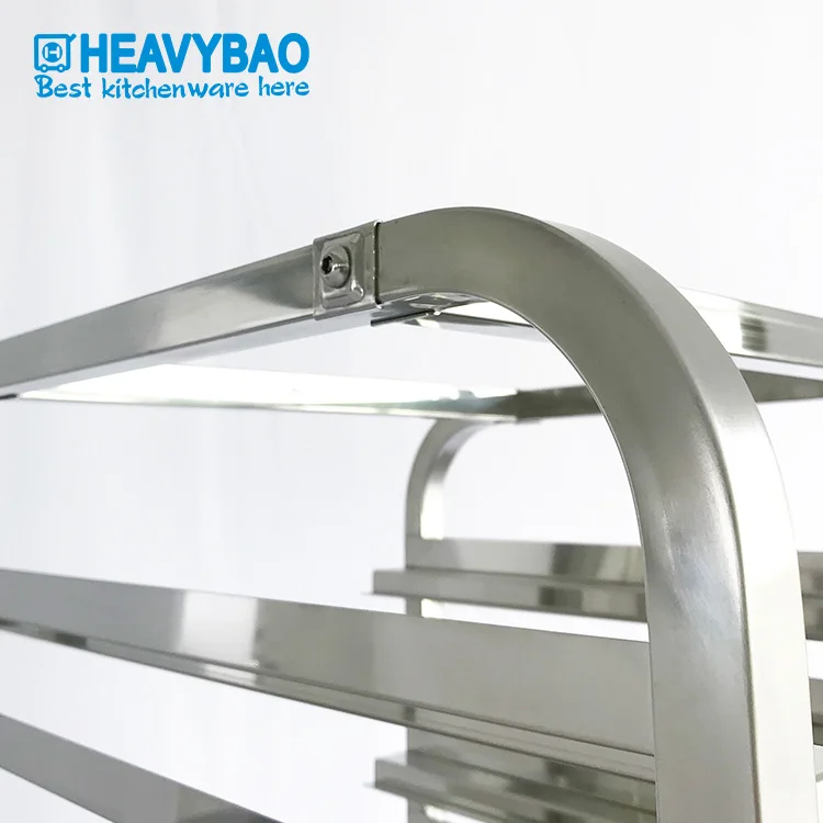 Heavybao Top Quality Commercial Equipment Stainless Steel Knocked-down Food Multifunctional Rack Trolley For Pans