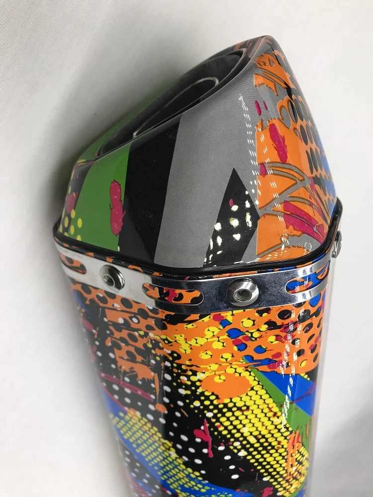 Глушитель выхлопной трубы мотоцикла CRAZY OLD MAN, модель RY17 Шестигранная, для системы выхлопной трубы мотоцикла 150-400 куб. См