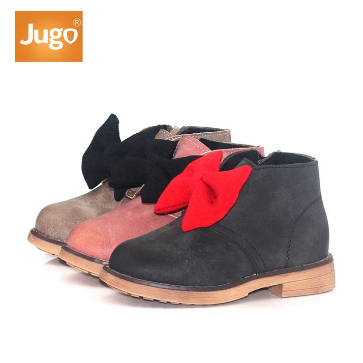 Горячая Распродажа, новые зимние теплые Нескользящие утепленные мартинсы для девочек с бантом