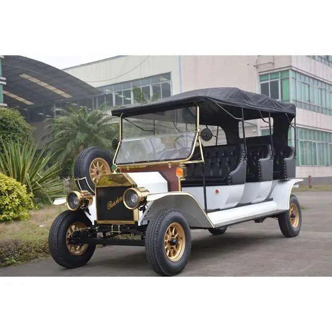 Resort 8 Person Classic Golf Car Sightseeing Electric Shuttle Bus