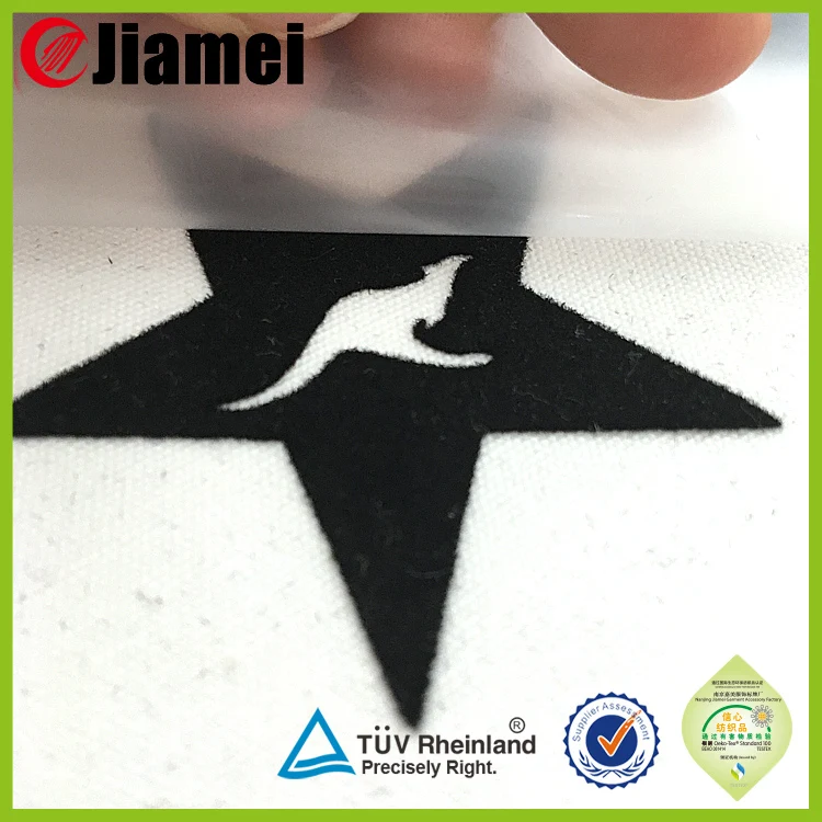 T-shirt heat transfer stickers flock logo heat transfers