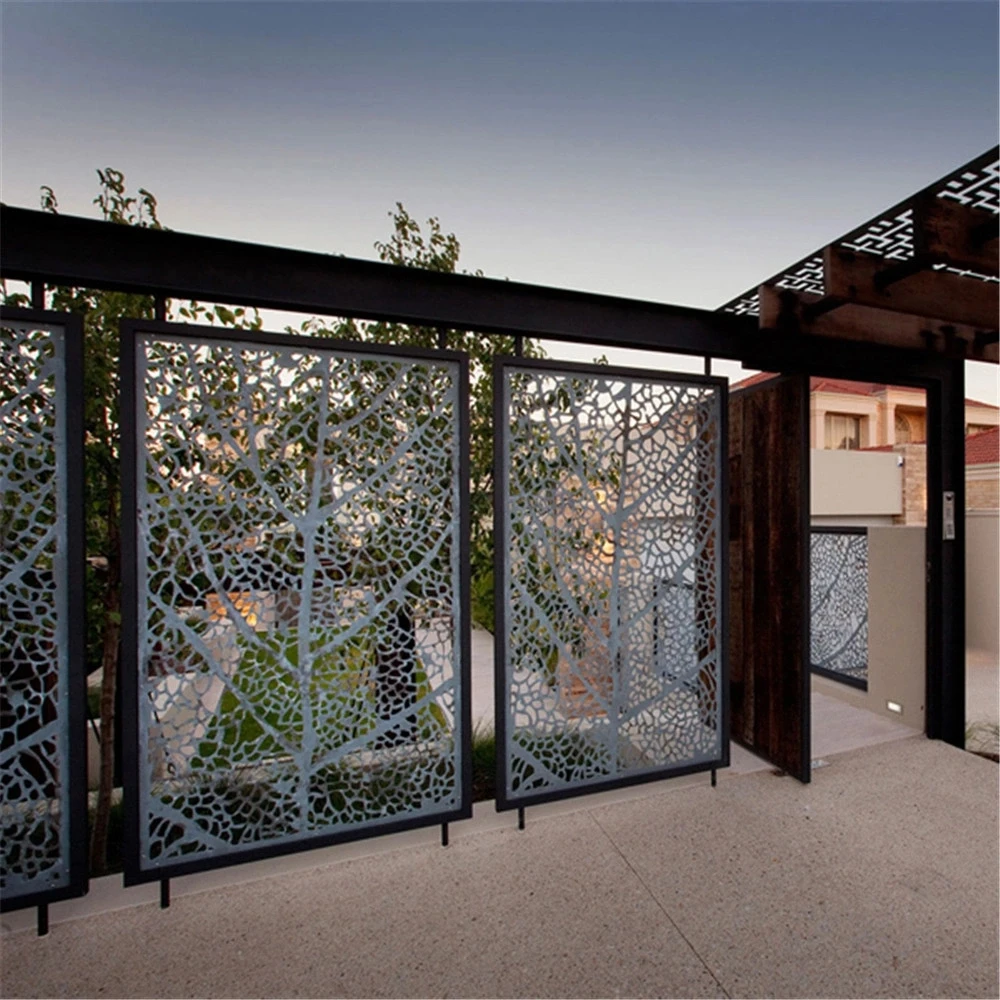 Rotterdam decorative perforated metal panels for outdoor fence design