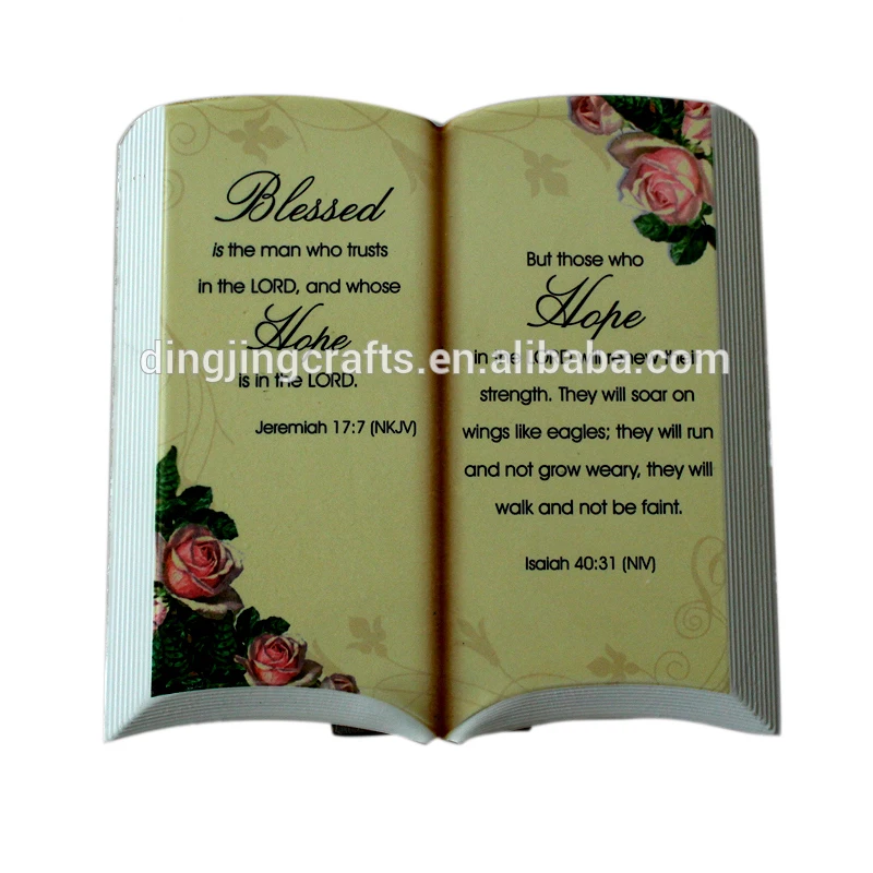 
Decorative book shape custom ceramic colored glaze ceramic kitchen wall plaque 