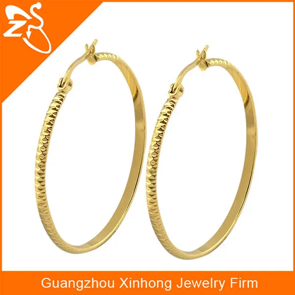 latest fashion big round shaped earrings, surgical steel round earring designs, wholesale ring shaped earrings