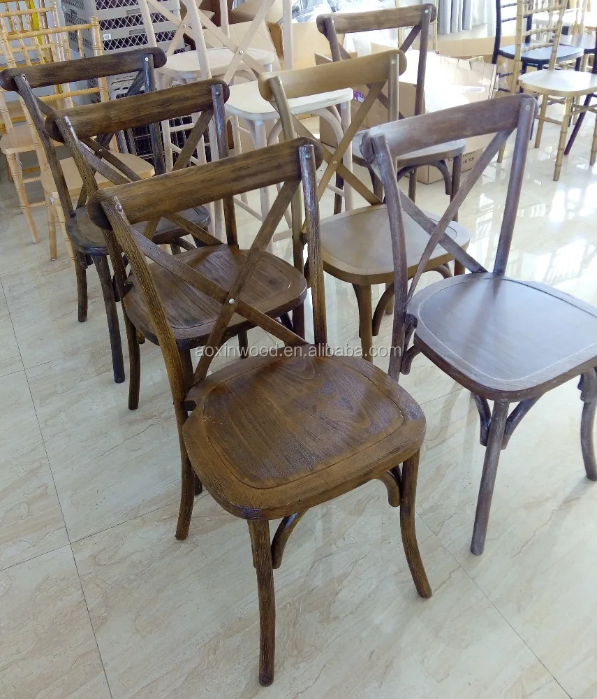 
wooden event cross back chairs 