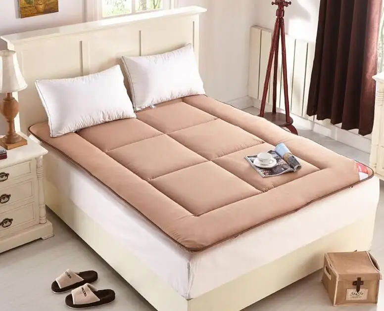 
Cheap fitted school student single bed polyester mattress topper /protector for wholesales 