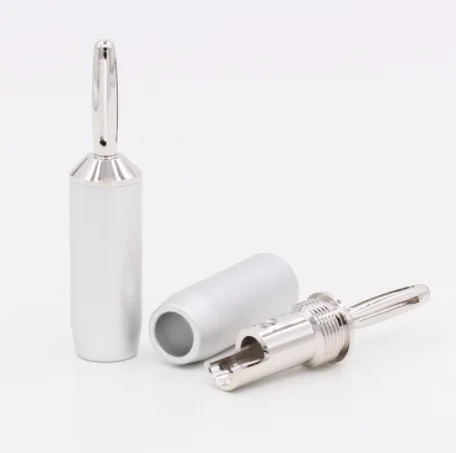 Rhodium plated Speaker cable banana terminal connector