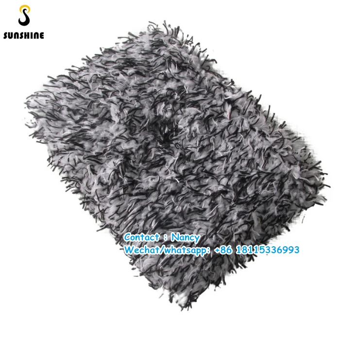 New Microfiber Plush  Car Washing Cleaning Brush Tools Auto Detailing Towel Sponge