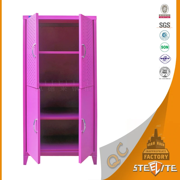 Home decor waterproof 4 door steel kitchen cabinet dish rack/storage cabinets metal locker with air vent