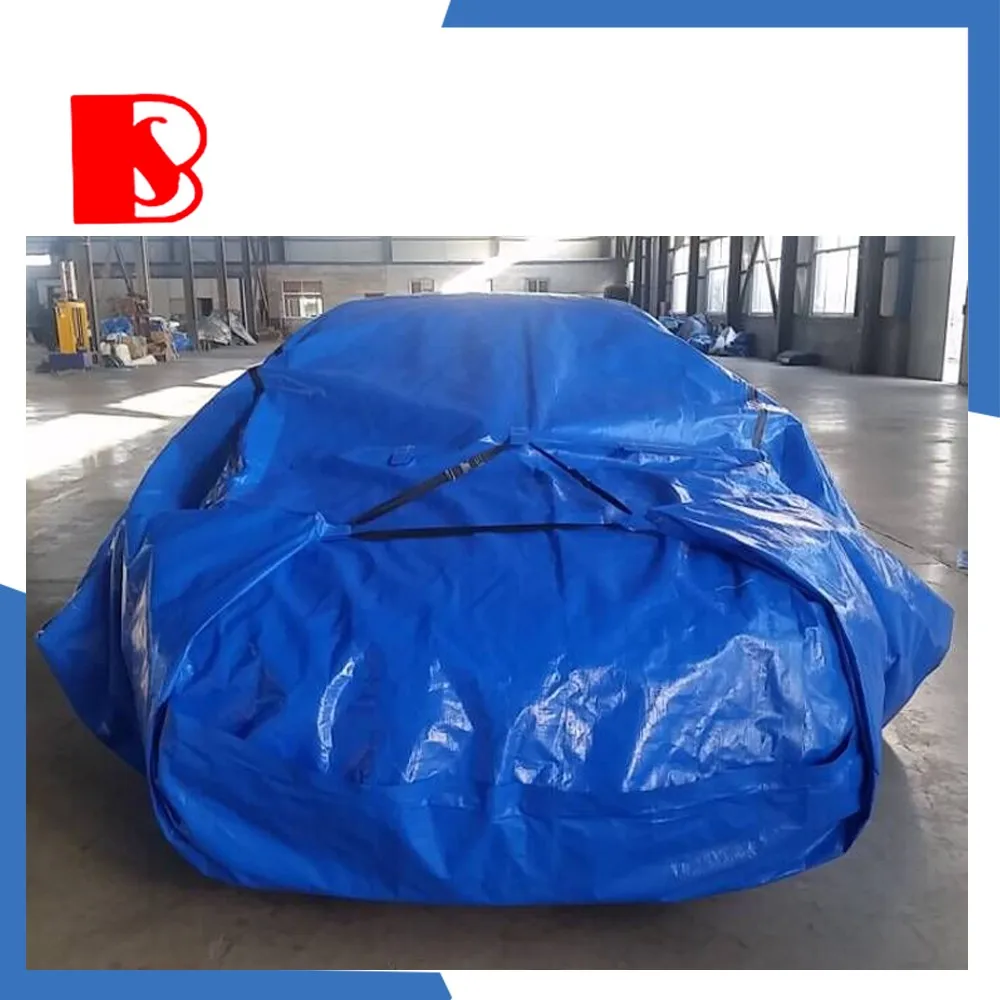 flood protection car bag blue colour with 2 zippers