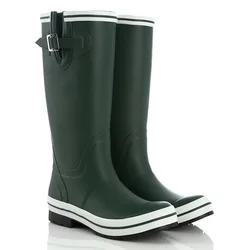 Factory Protector Print Design Black Water Proof Rubber Shoes Men Gum Boots