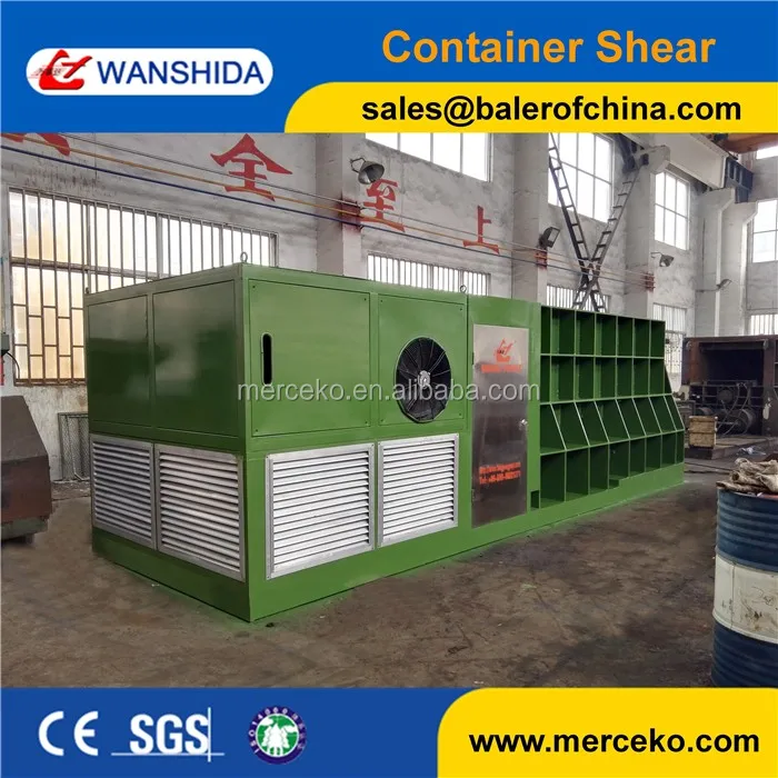 
WANSHIDA Automatic Hydraulic Scrap Container Metal Shear for Steel Recycling Plant 400Ton cutting force 