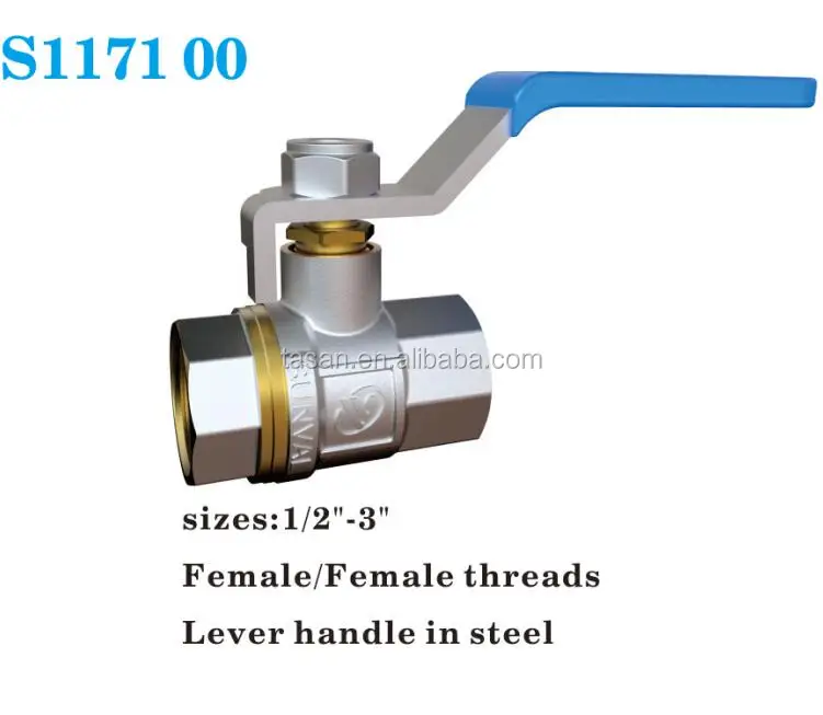 S117100A dn50 pn16 female thread high quality long life long level handle Brass water Ball Valve
