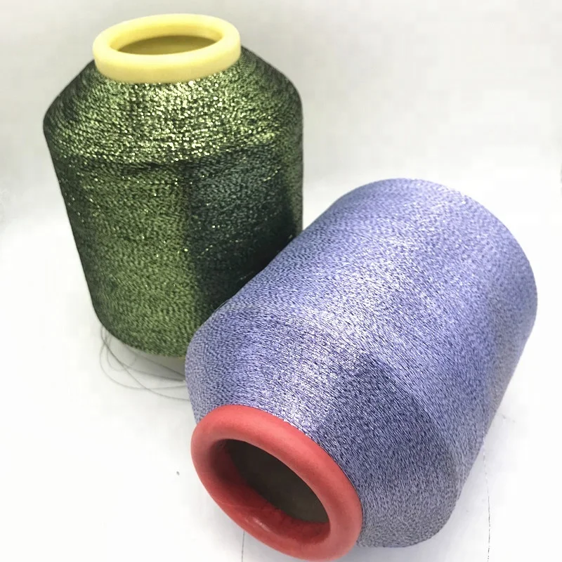 Mx type 1/100 12 micron 20D Golden Silver color polyester/ Nylon Metallic yarn