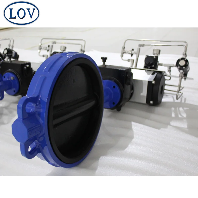 Rortork Air Pneumatic Actuator Halar Disc Surface Butterfly Valve With YTC Positioner