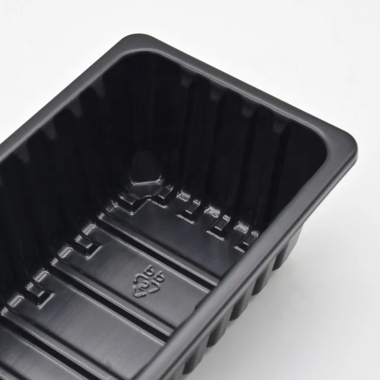 
china supplier vacuum formed tray clear PET plastic box container with lid for 6pcs kiwis 
