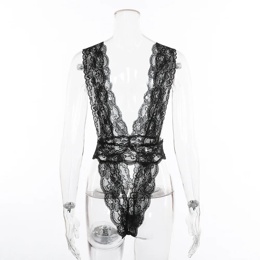 B30260A 8 Sexy girls image hot nighty sheer onesie lace lingerie