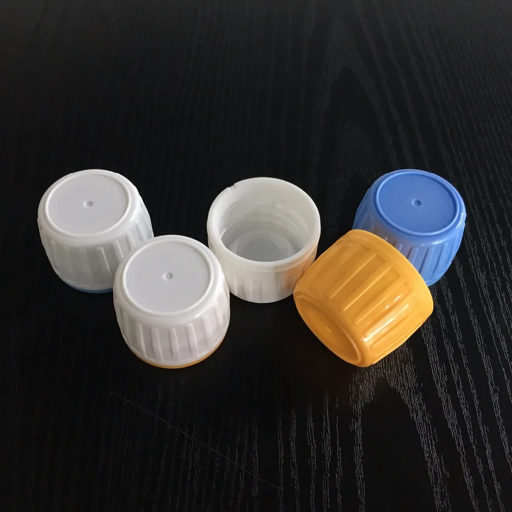 28mm White tamper evident/ tamperproof Plastic Bottle Caps for DIN 28 glass syrup bottles compliance with ISO8317:2015