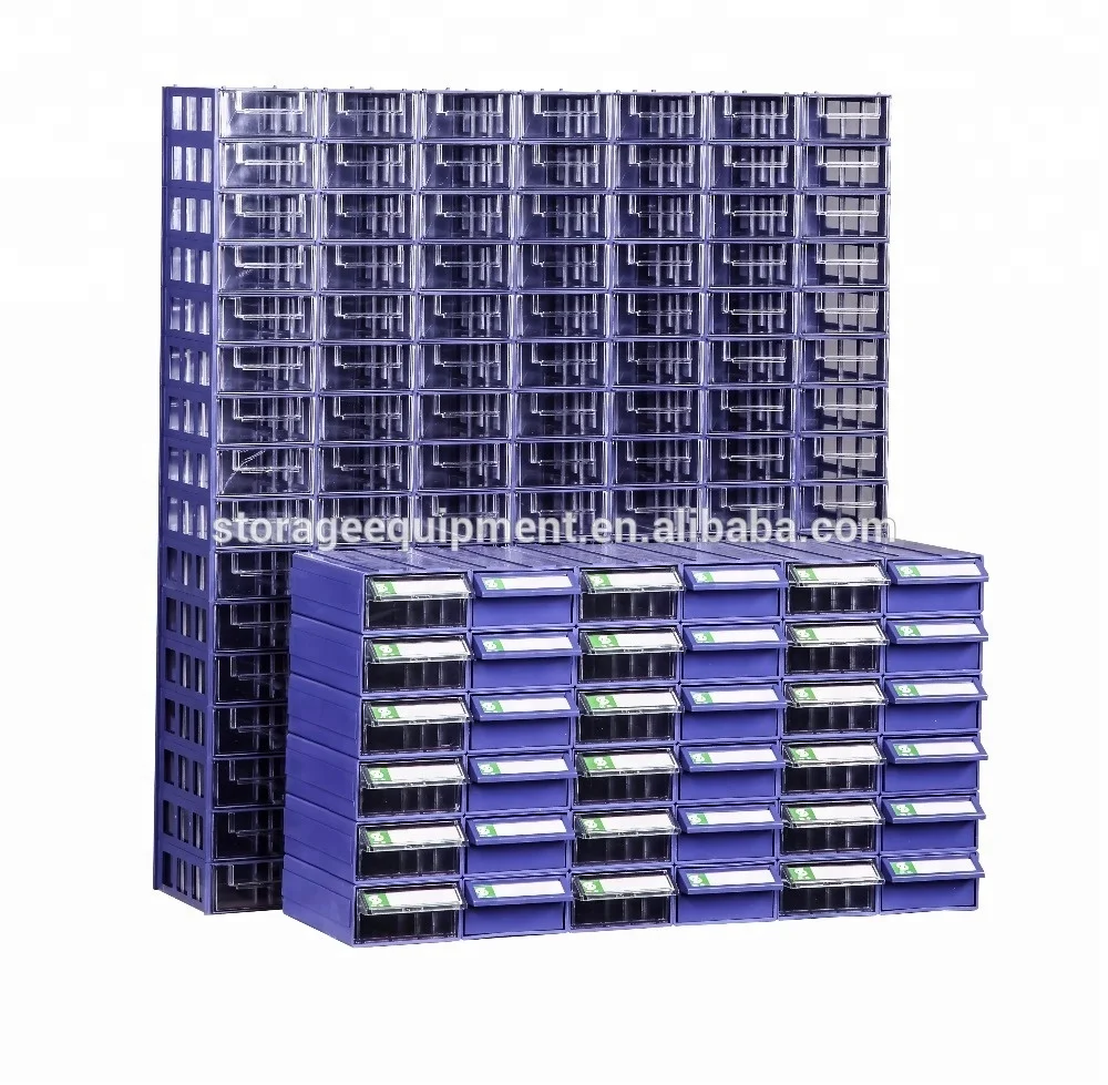 clear plastic parts box & Stackable plastic drawer for warehouse parts storage